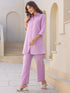Lavender Cotton Solid A-line Co-ord Set